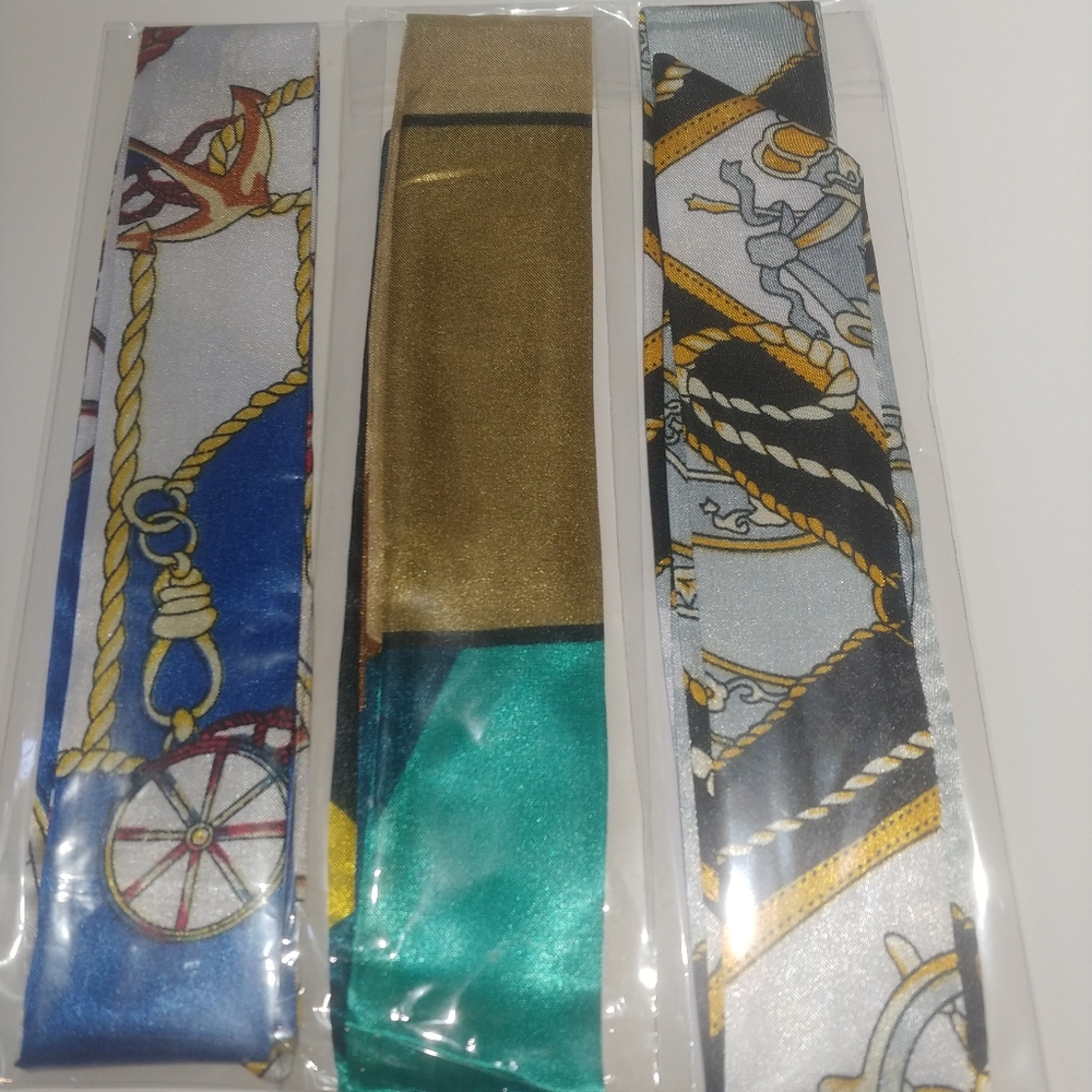Twillie's Set of Three Nautical and Gold Ties